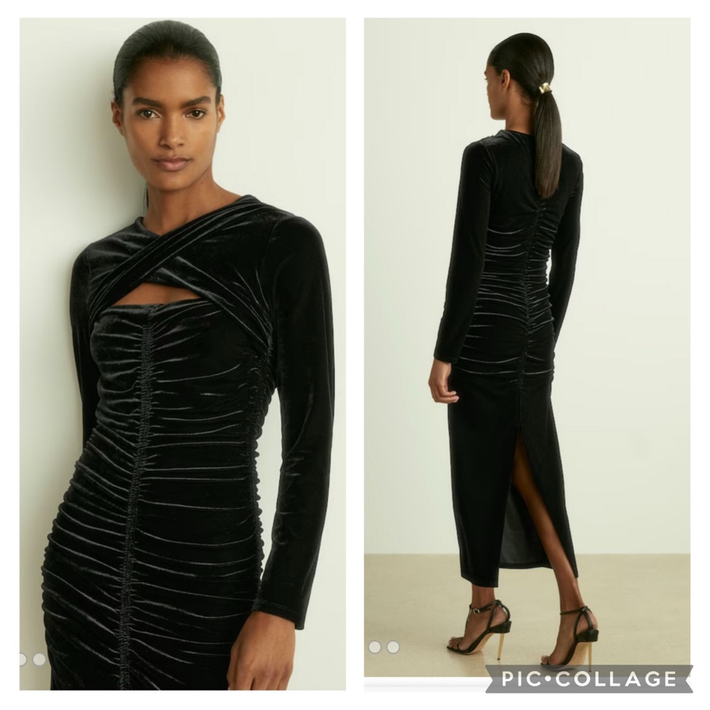 Elegant Black Velvet Dress